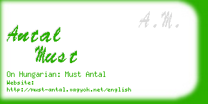 antal must business card